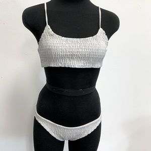 Ruched bikini set - grey